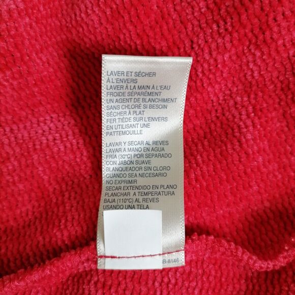 Rafaella Womens Ruby Red Long Sleeve Corduroy Asymmetric Hem Blouse Size XL - Picture 5 of 7